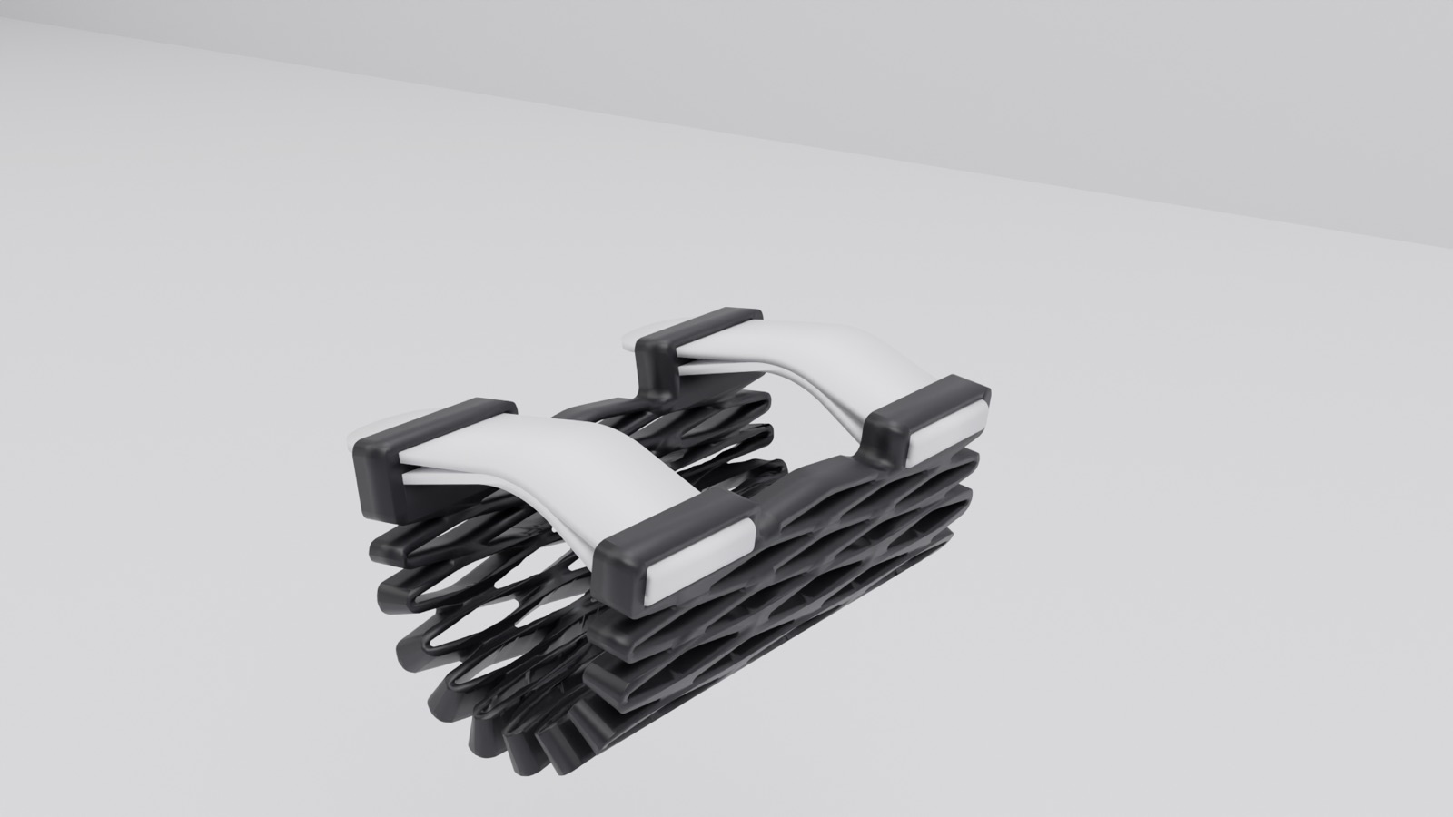 Close-up of the open lattice surface of a Struxa splint