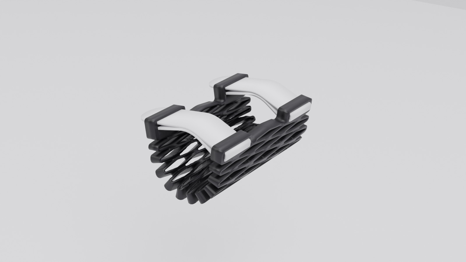 Struxa 3D-printed finger splint built on an open lattice structure