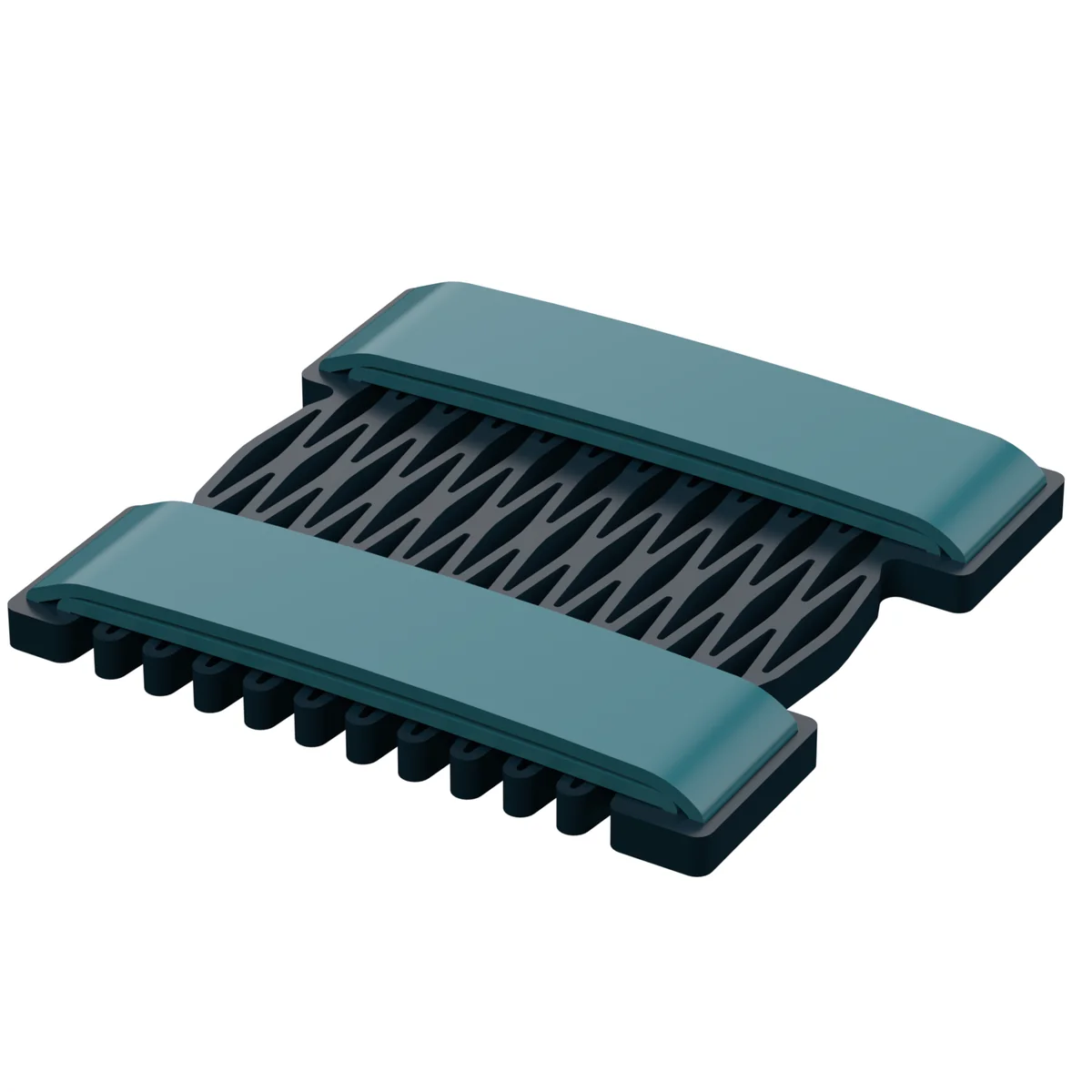 Struxaform™ Finger Splint as it arrives, flat with straps pre-routed